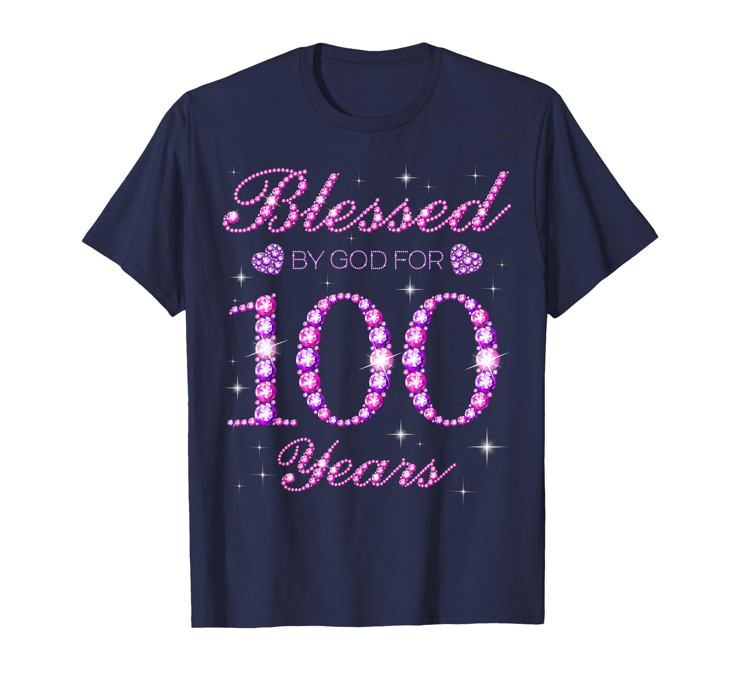 Blessed by God for 100 Years Old 100th Birthday Party T-Shirt