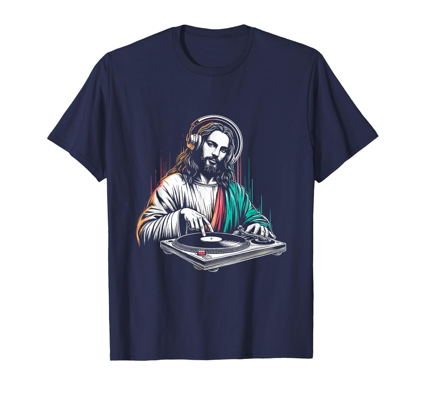 Jesus Christ DJ - Funny Vintage Holy Turntables Music Lover T-Shirt
