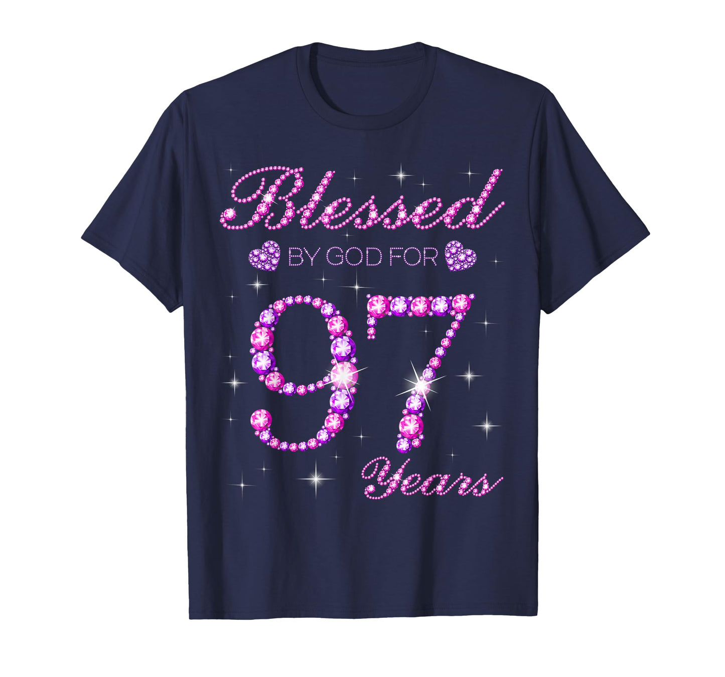 Blessed by God for 97 Years Old 97th Birthday Party T-Shirt