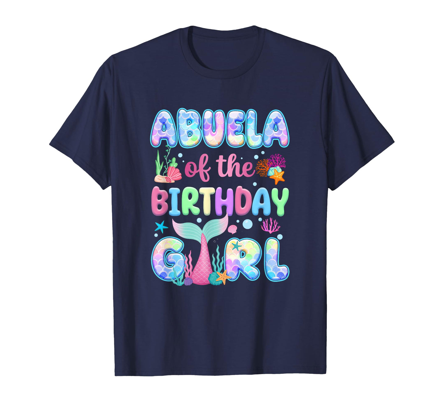 Abuela Of The Birthday Mermaid Girl Family Matching Party T-Shirt