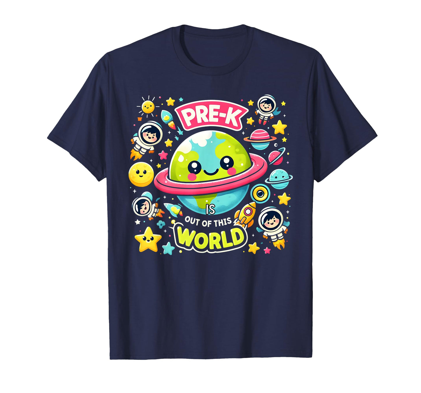 Pre-K Is out Of This World Space Planets Teacher T-Shirt