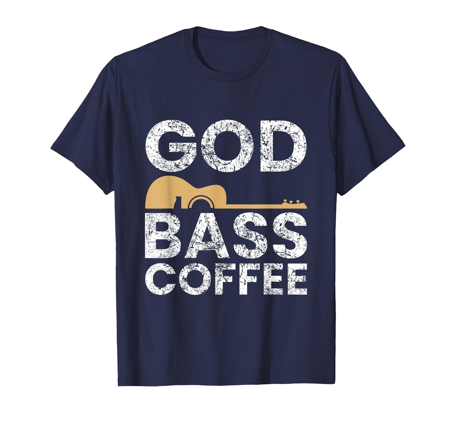 God Bass Coffee Guitar Christian Religious Church Music Gift T-Shirt