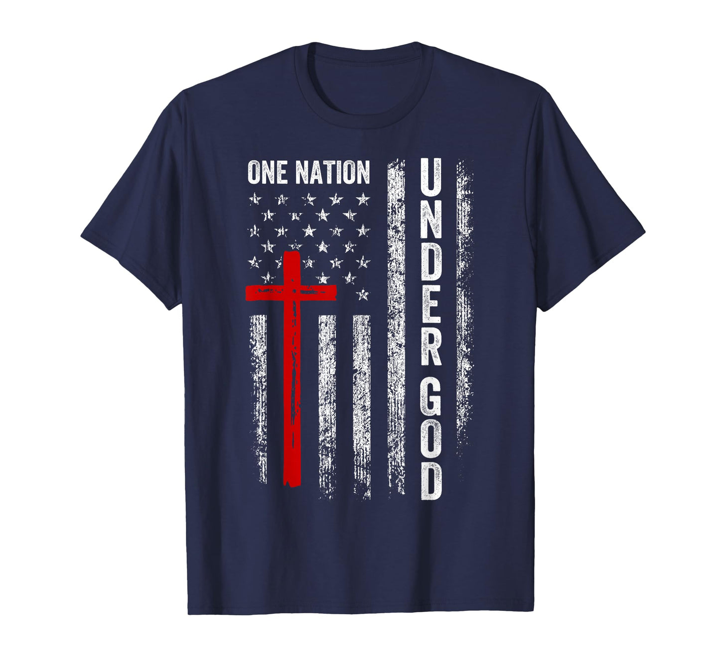 USA Flag Christian Faith Family Freedom Dad Men 4th Of July T-Shirt