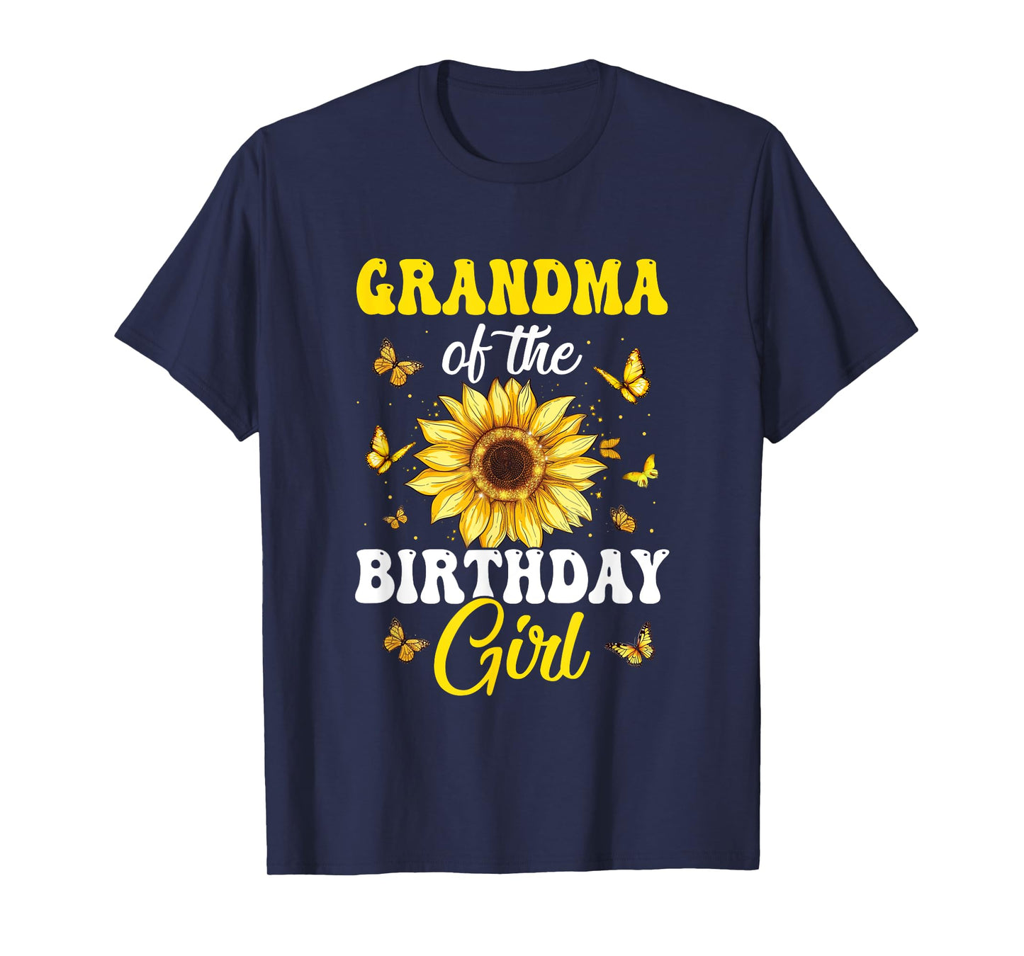 Grandma Of The Birthday Girl Sunflower Party Family Matching T-Shirt