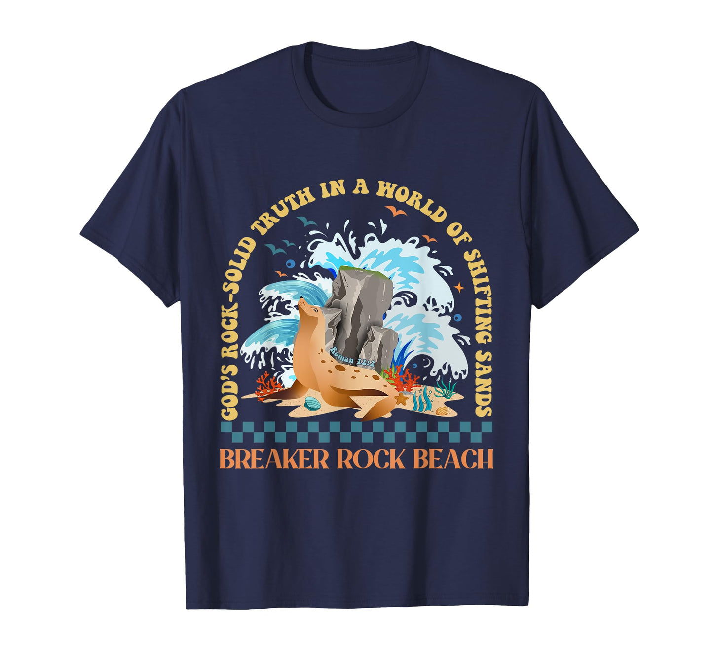 God's Rock-Solid Breaker Rock Beach VBS 2024 Christian T-Shirt for Men Women Girls Kids
