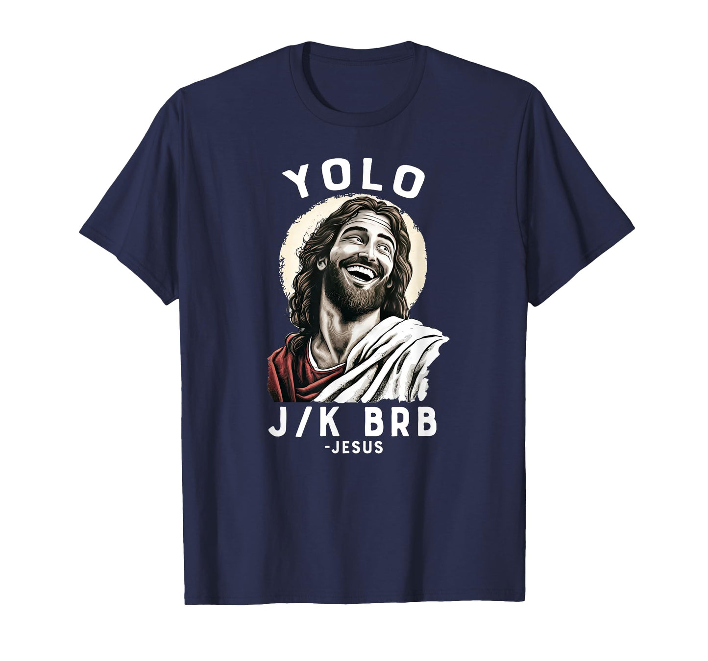 Team Jesus 28:6 Funny Christian Easter Jesus YOLO JK BRB T-Shirt - Black, Small