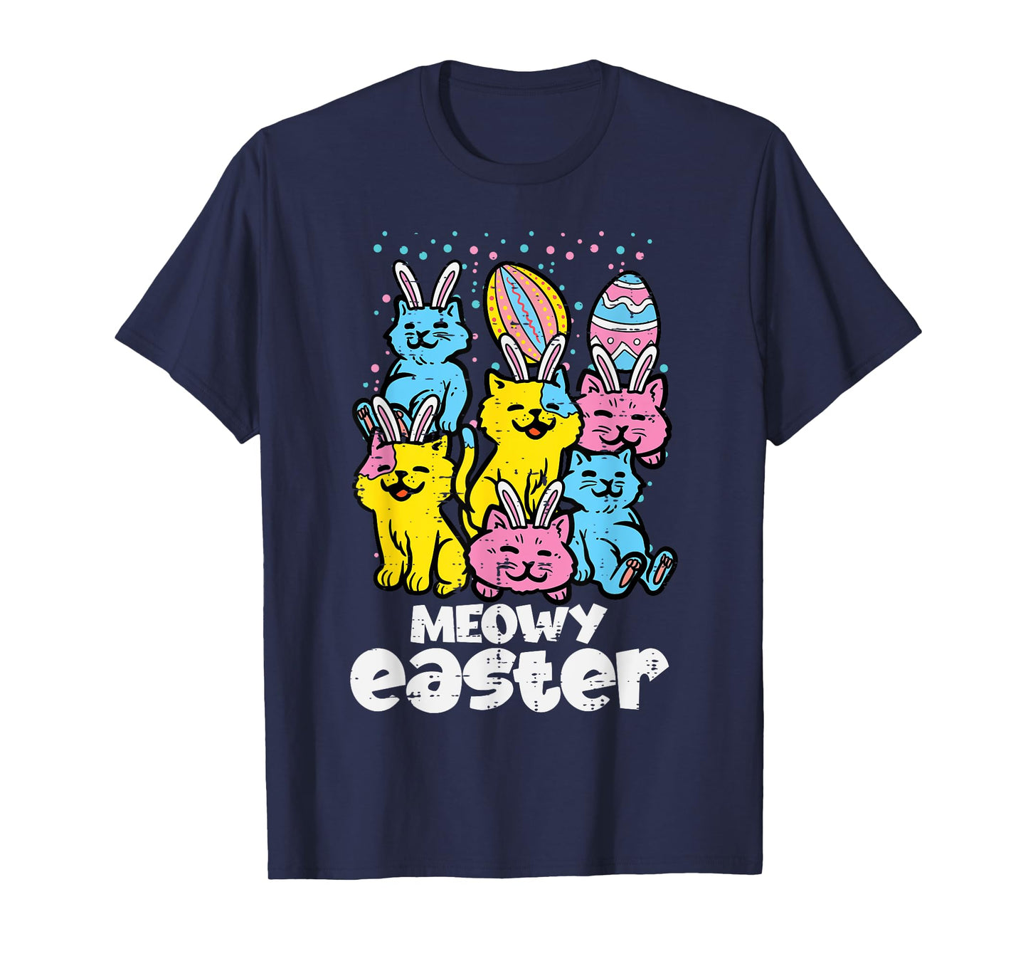 Meowy Easter Bunny Cats Spring Animal Pet Women Girls Kids T-Shirt