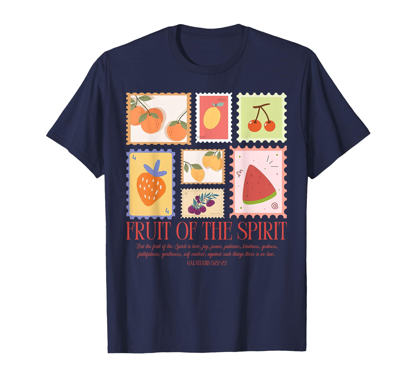 Summer Stamps Fruit Of The Spirit Christian Religious Faith T-Shirt