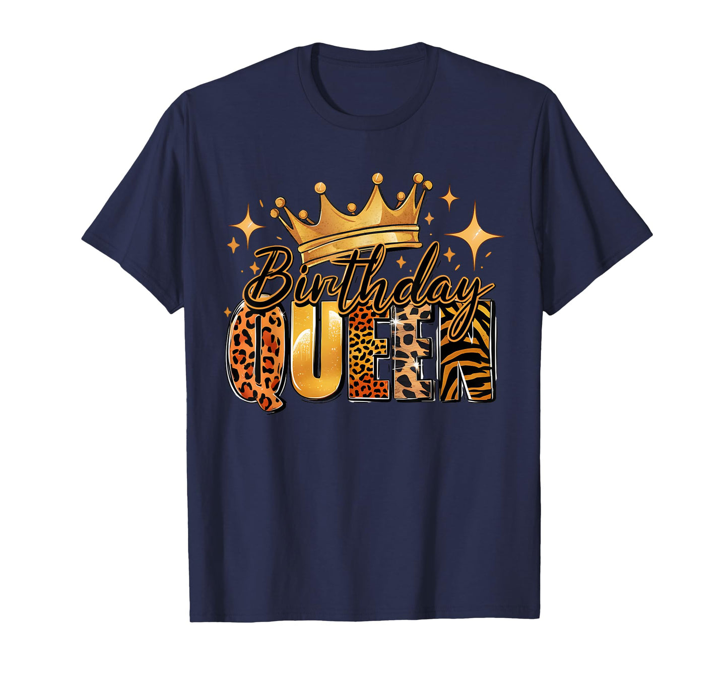 Birthday Queen Golden Crown American Afro Girls Women party T-Shirt