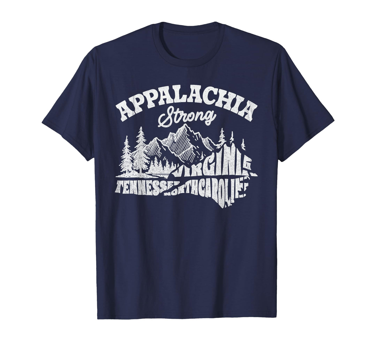 Appalachia Strong Mountain Outdoors Hiking NC Design T-Shirt