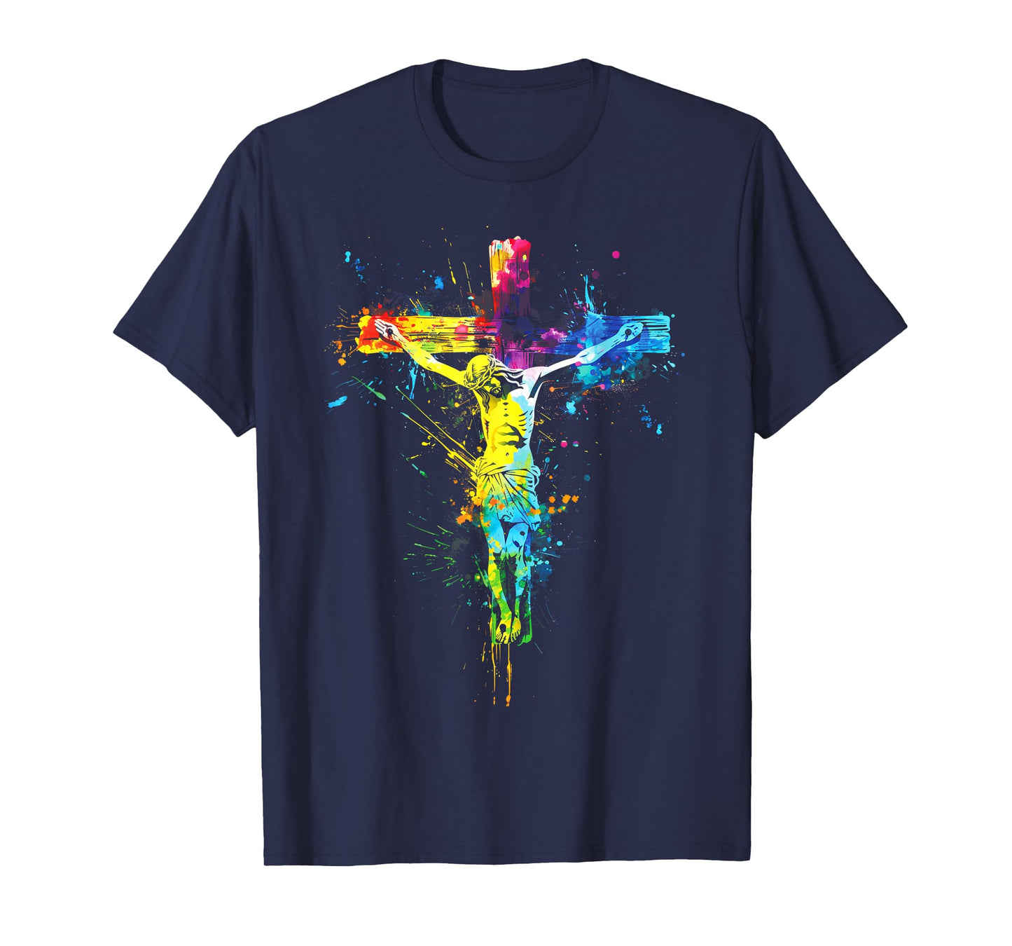 Jesus Cross Christian Watercolor Crucifixion T-Shirt