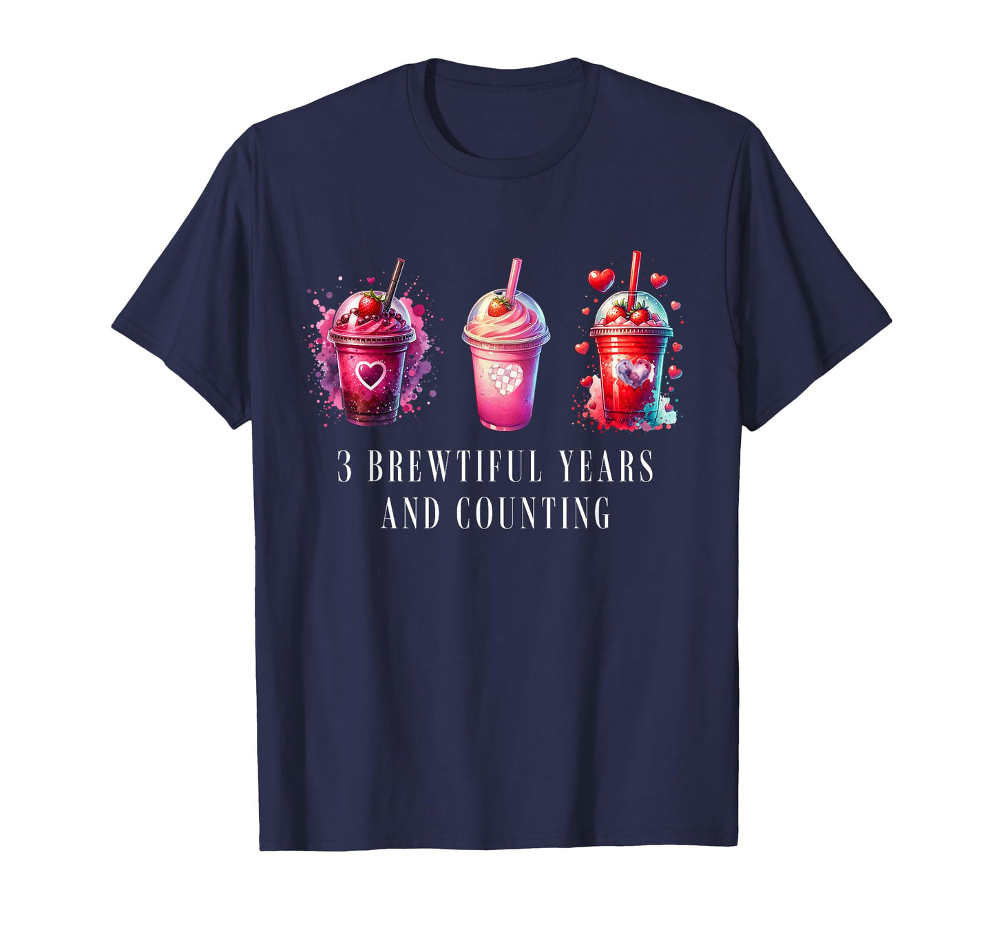 3 Year Work Anniversary Workiversary Frappe Funny 3rd Year T-Shirt