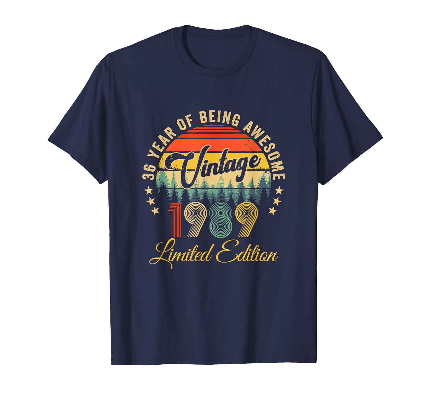 Vintage 1989 Limited Edition 36 Year Old 36Th Birthday T-Shirt