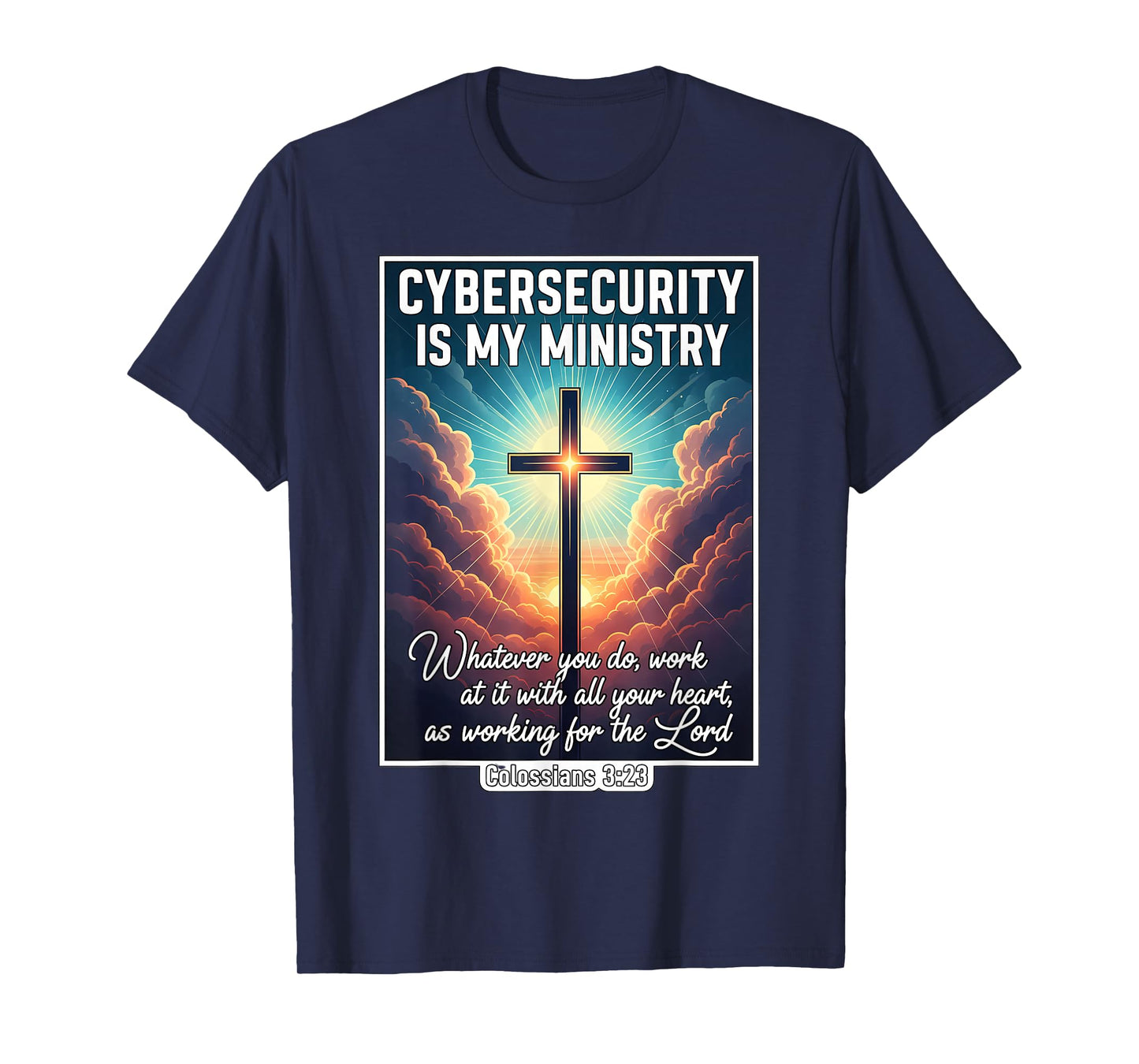 Christian Cybersecurity is My Ministry Specialist Analyst T-Shirt