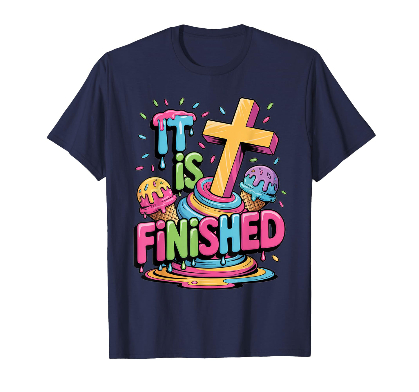 Christian Drip Kids It Is Finished Religious Faith Clothing T-Shirt