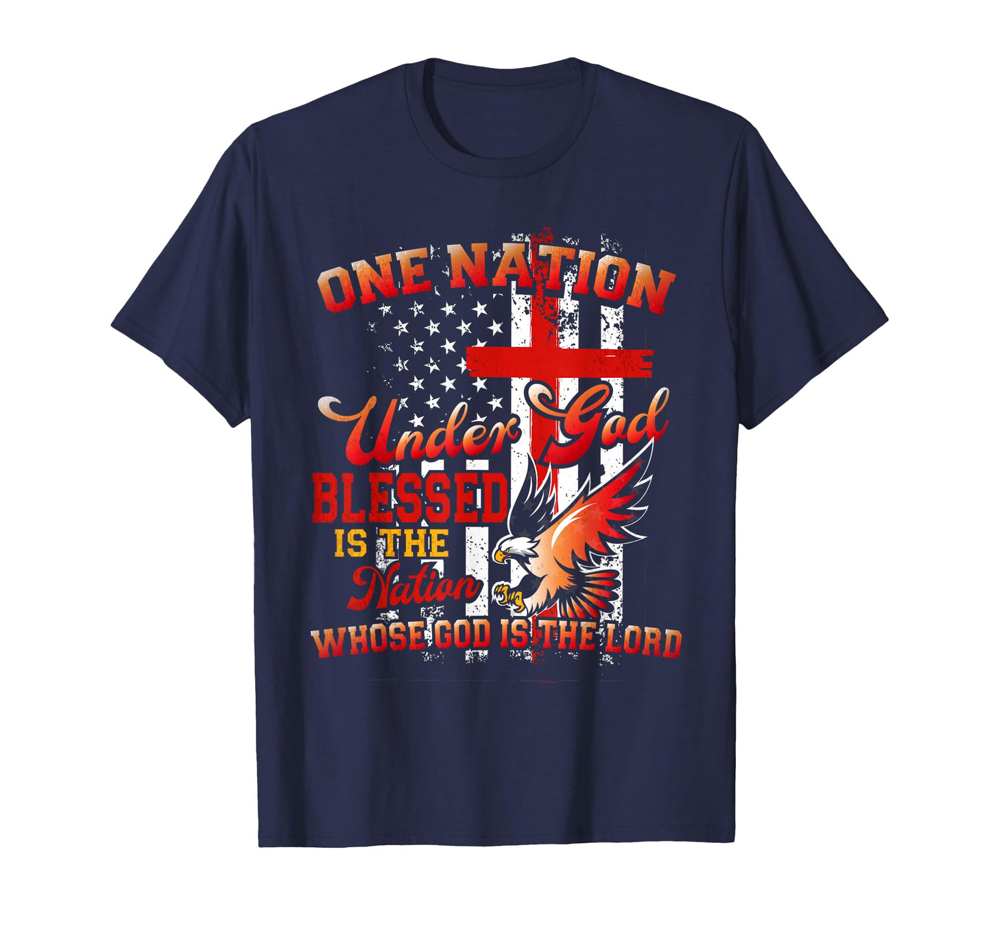 One Nations Under God Shirt Religious Under God Jesus Flag T-Shirt