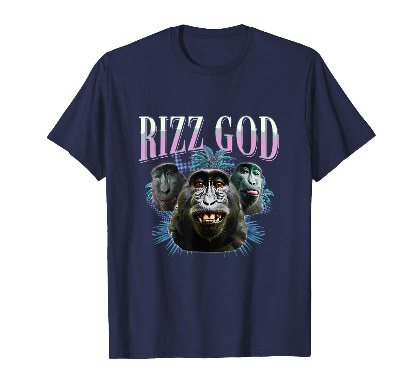 Rizz God Funny Monkey Rizzler Meme Skibidi Sigma Teen Boy T-Shirt