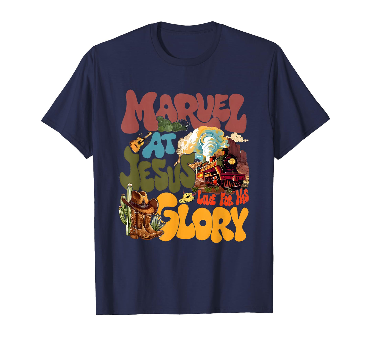 Christian Camp VBS 2025 Wonder His Glory Junction Train T-Shirt