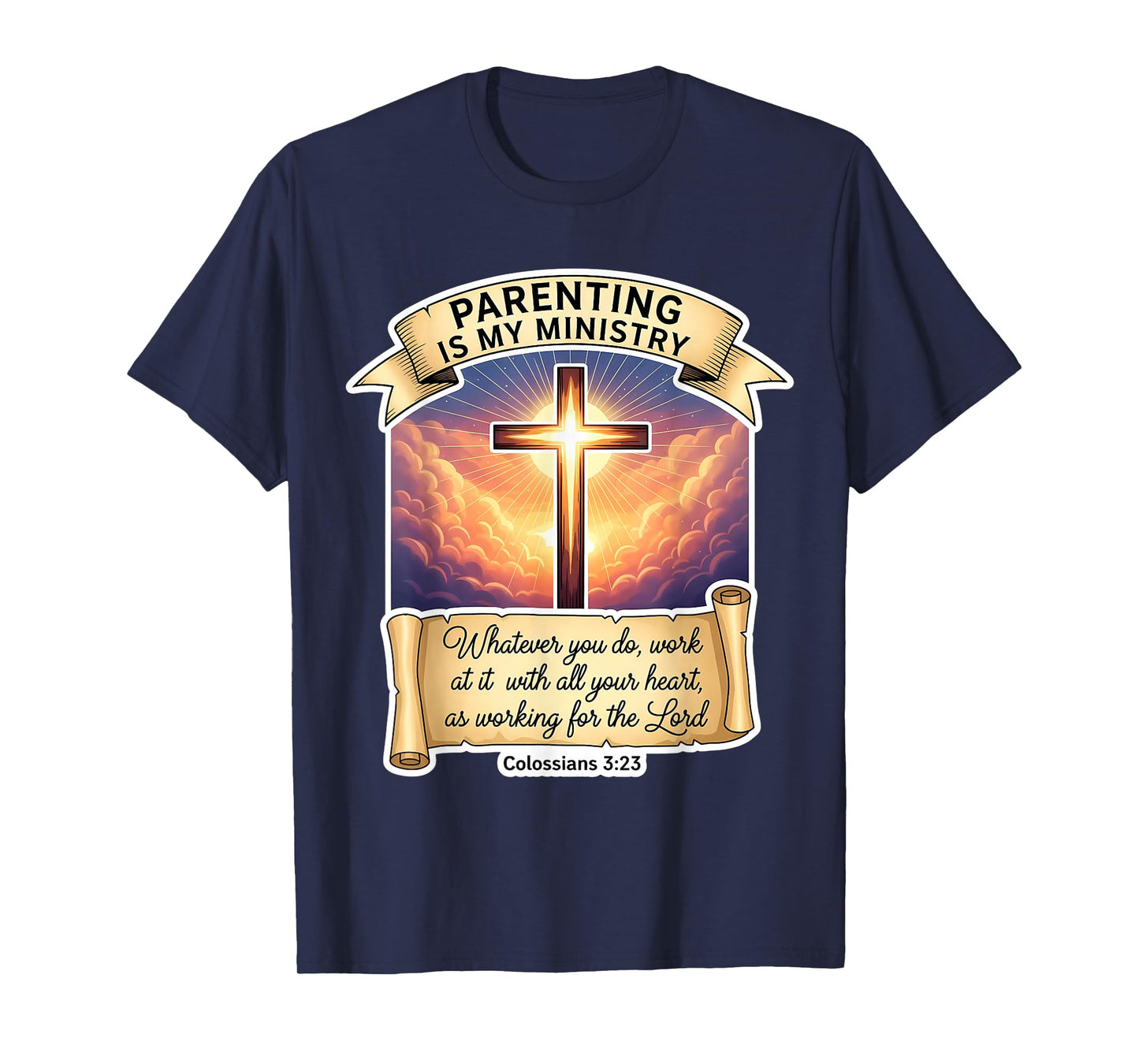 Christian Parenting is My Ministry Father's Day Dad Papa God T-Shirt
