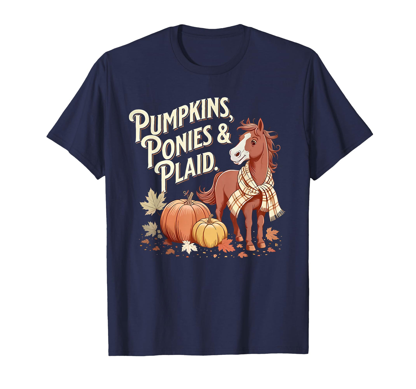 Pumpkins Ponies & Plaid T-Shirt