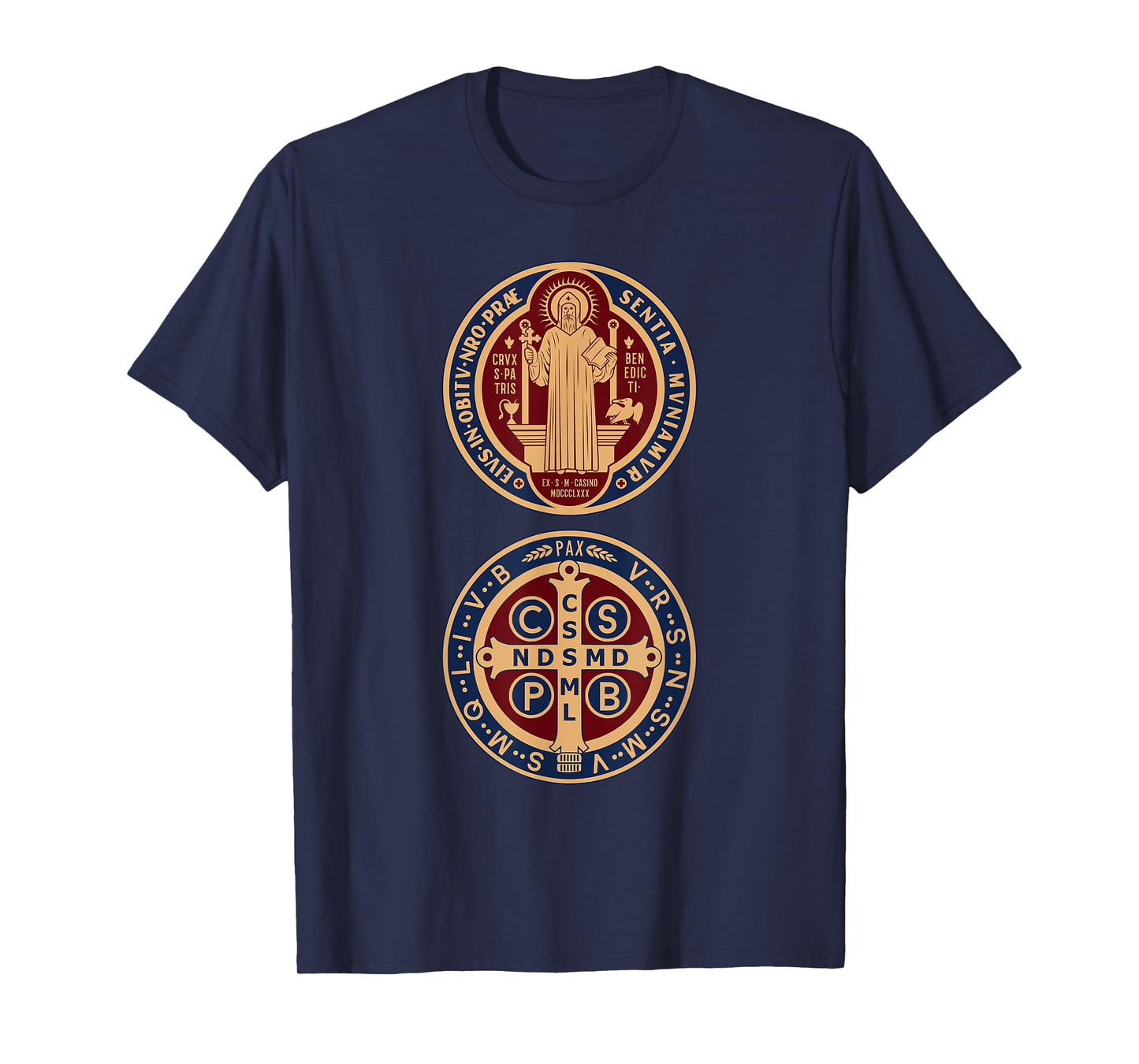 Saint Benedict Sacramental Medal Catholic T-Shirt