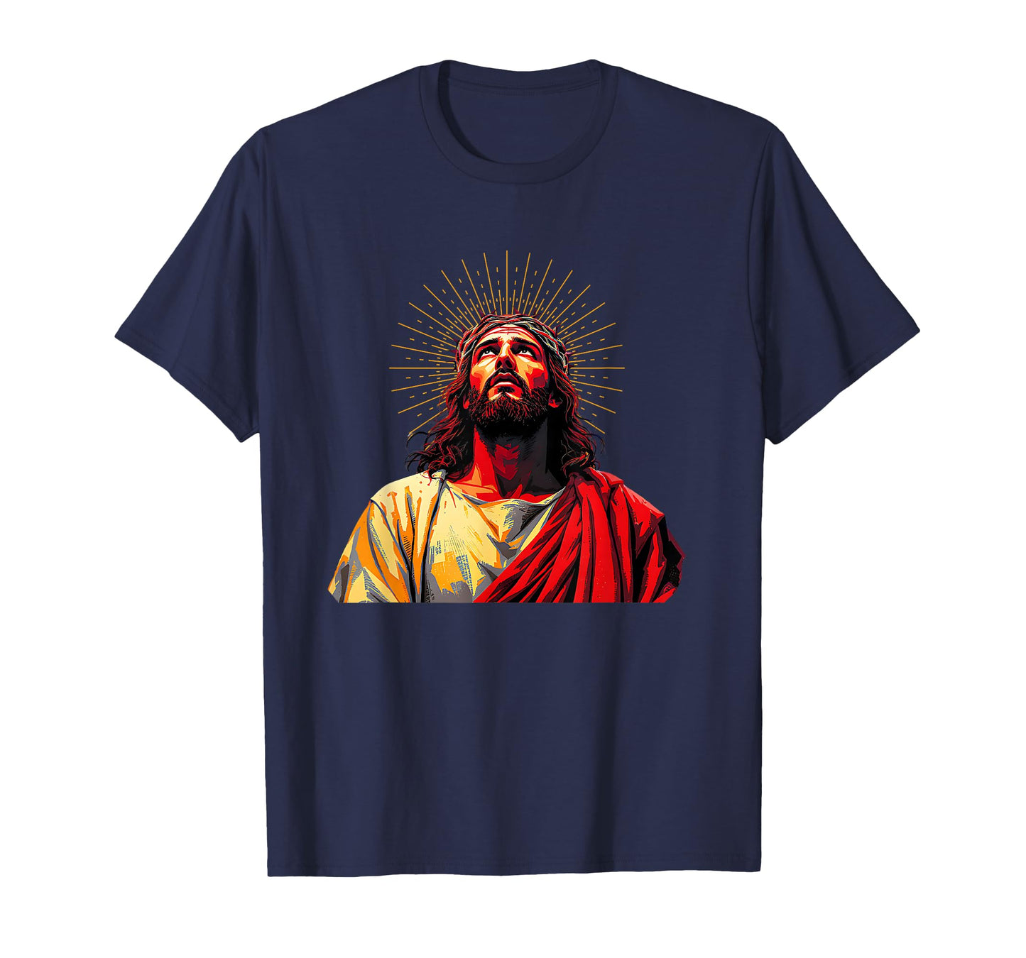 Vintage Face of God Guides Jesus Christ Image Celestial T-Shirt