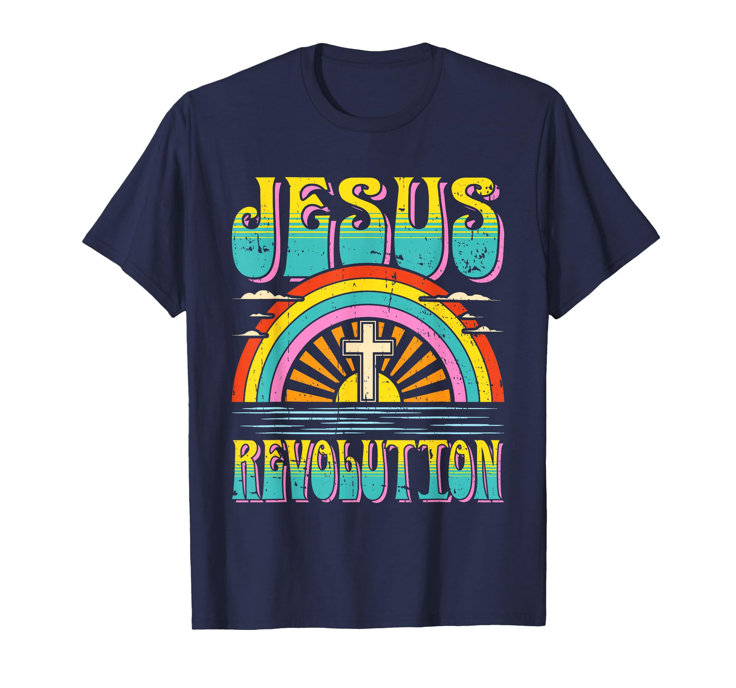 Jesus Revolution Faith Retro Groovy Christian T-Shirt