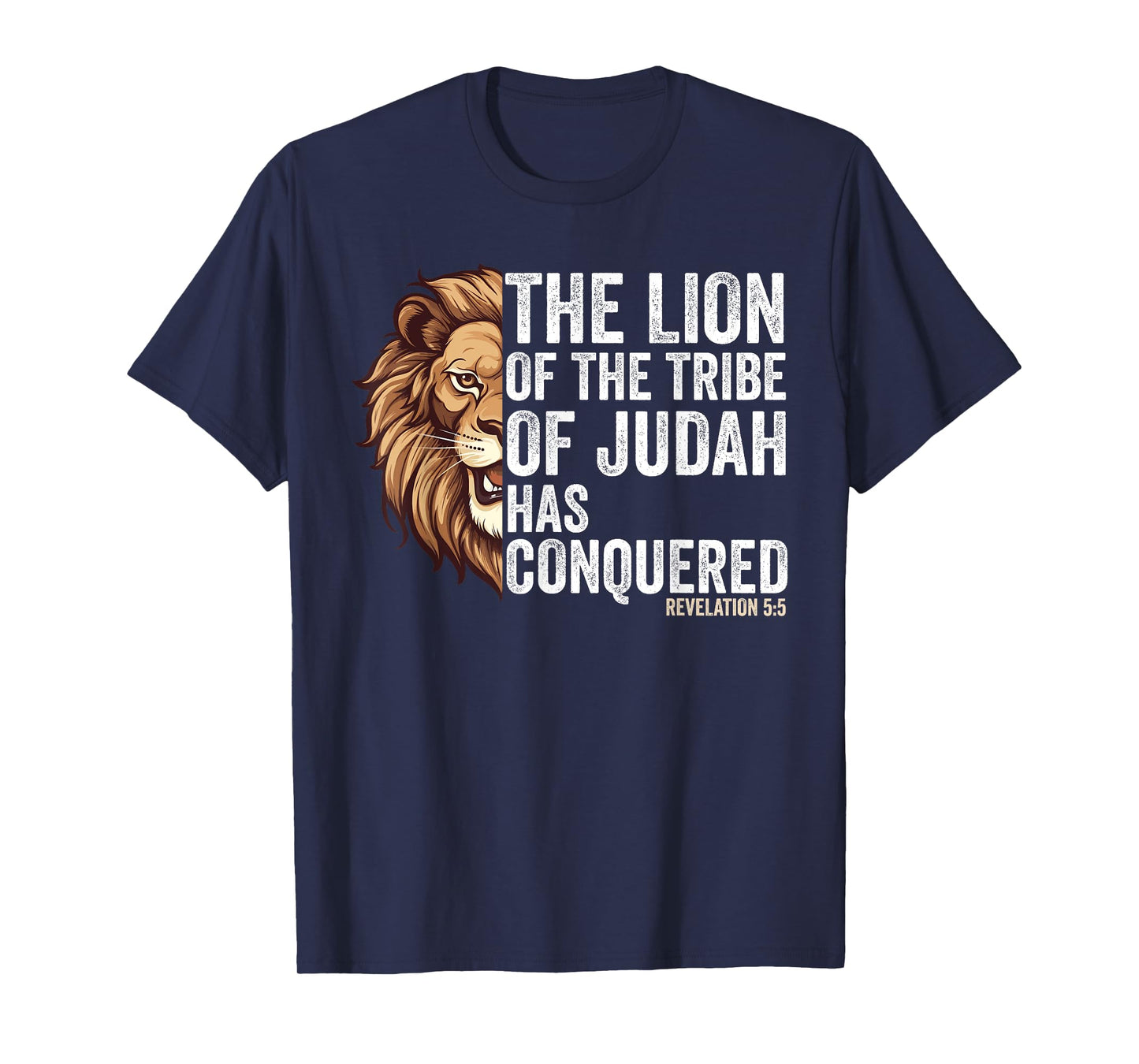 Lion of Judah Jesus Revelation Bible Verse Christian T-Shirt