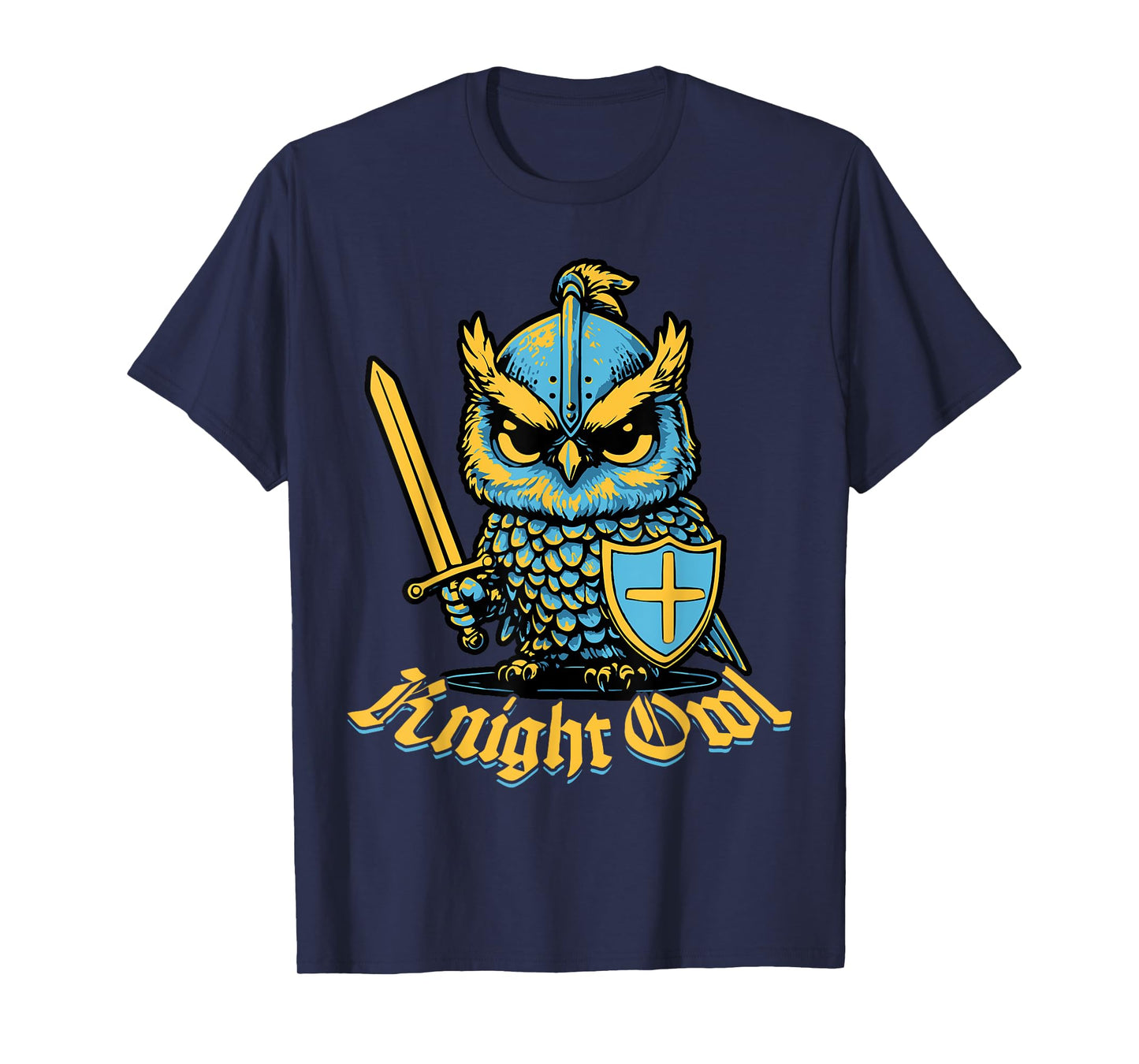 Knight Owl Funny Medieval Ren Faire Jousting Renaissance T-Shirt