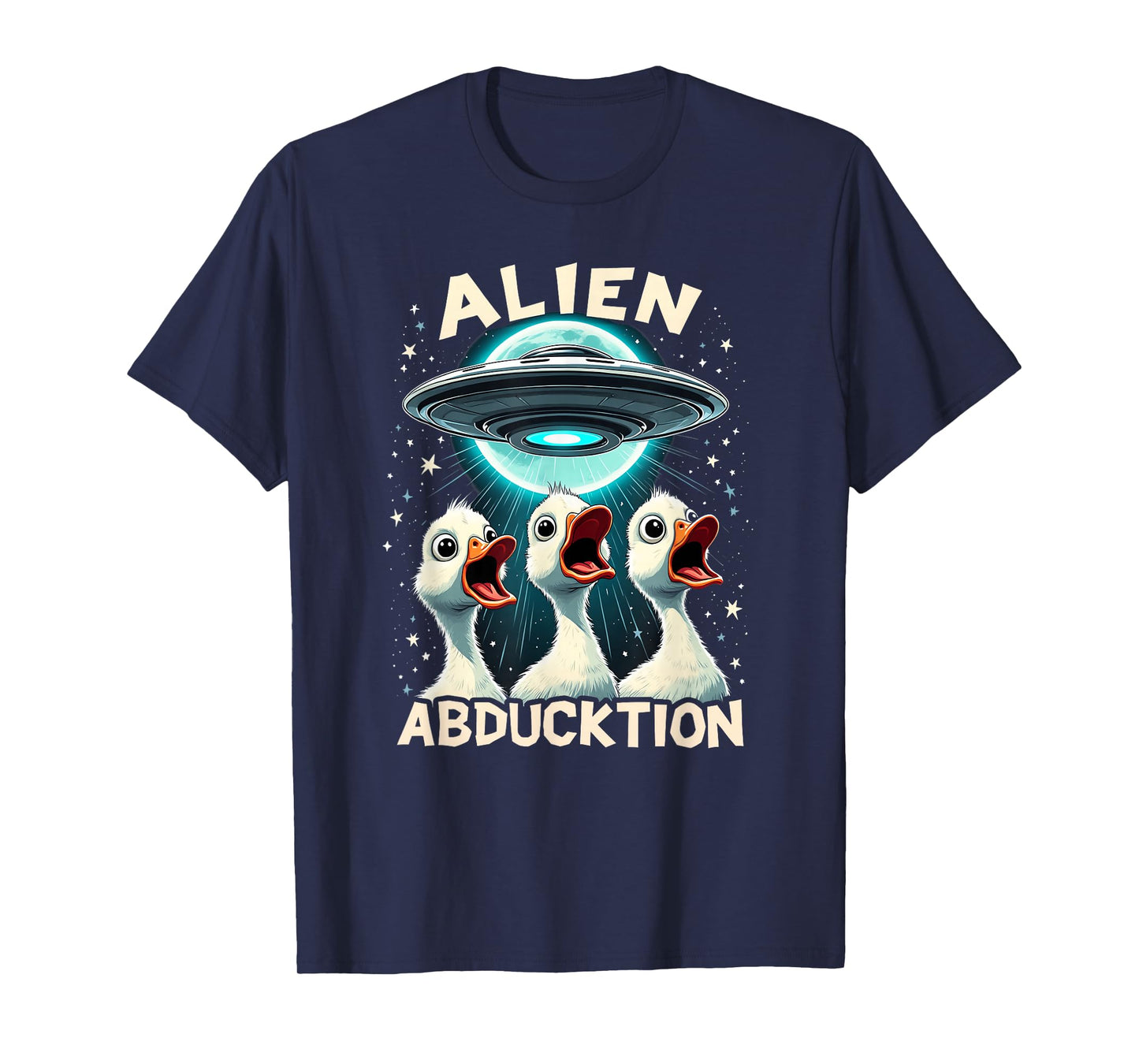 Duckling AbDUCKtion Word Joke - Funny Ducks UFO Abduction T-Shirt