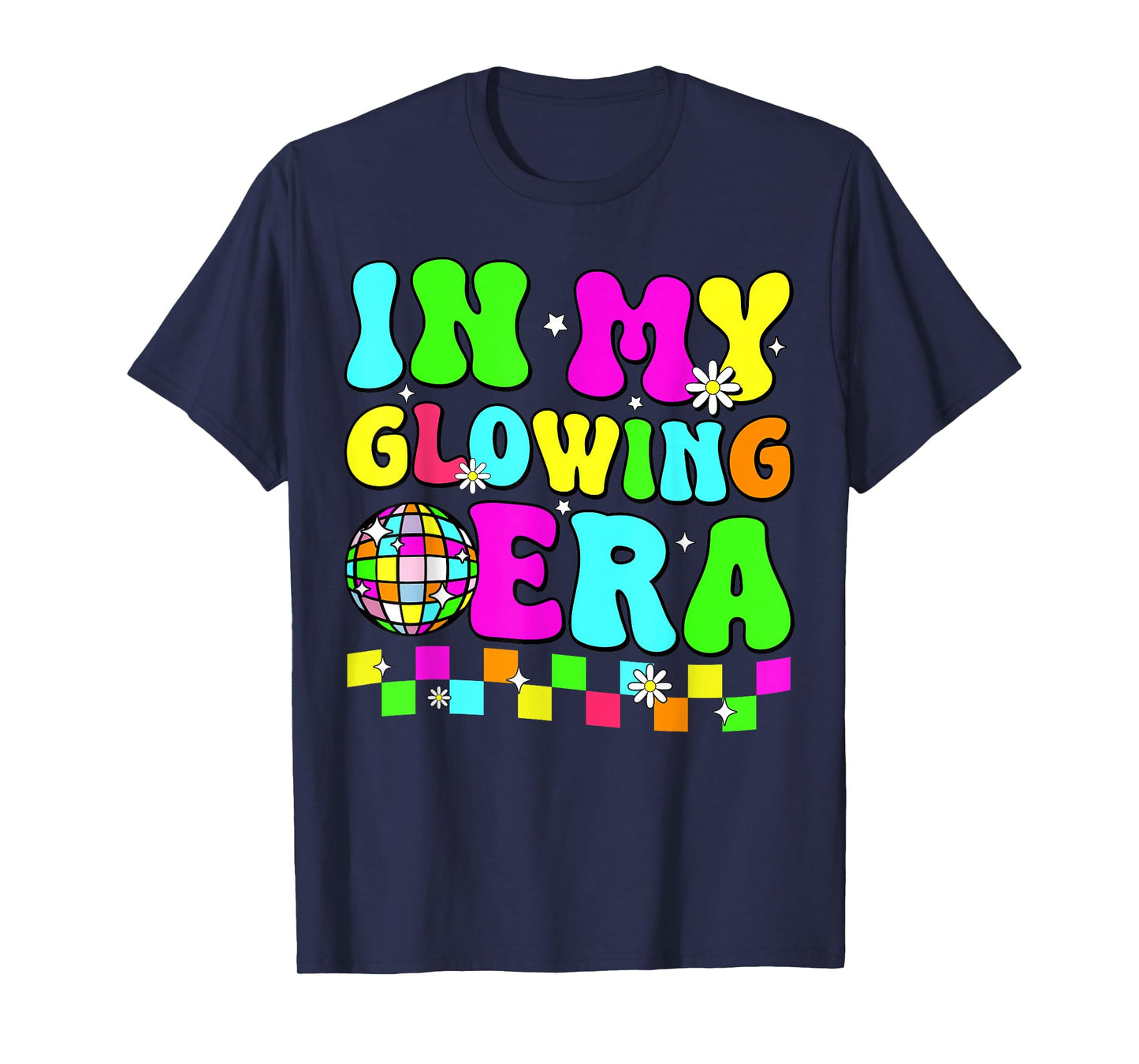 In My Glowing Era Retro Colorful Quote Group Team Tie Dye T-Shirt