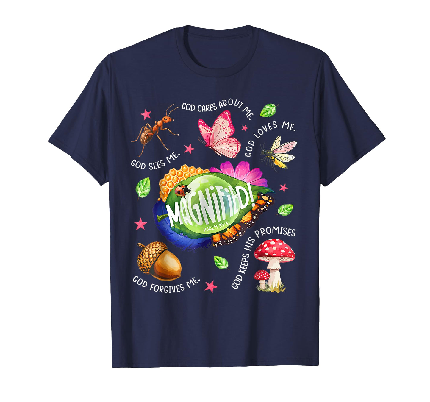 VBS 2025 Magnified Smallest Insects Adventure VBS Psalm 34:3 T-Shirt