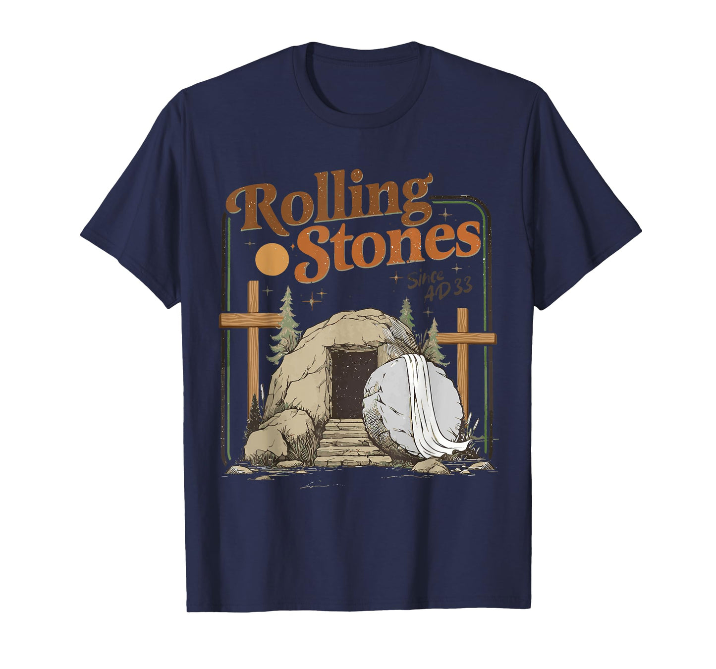 The Stone Was Rolled Away He Is Alive Retro Christian Easter T-Shirt