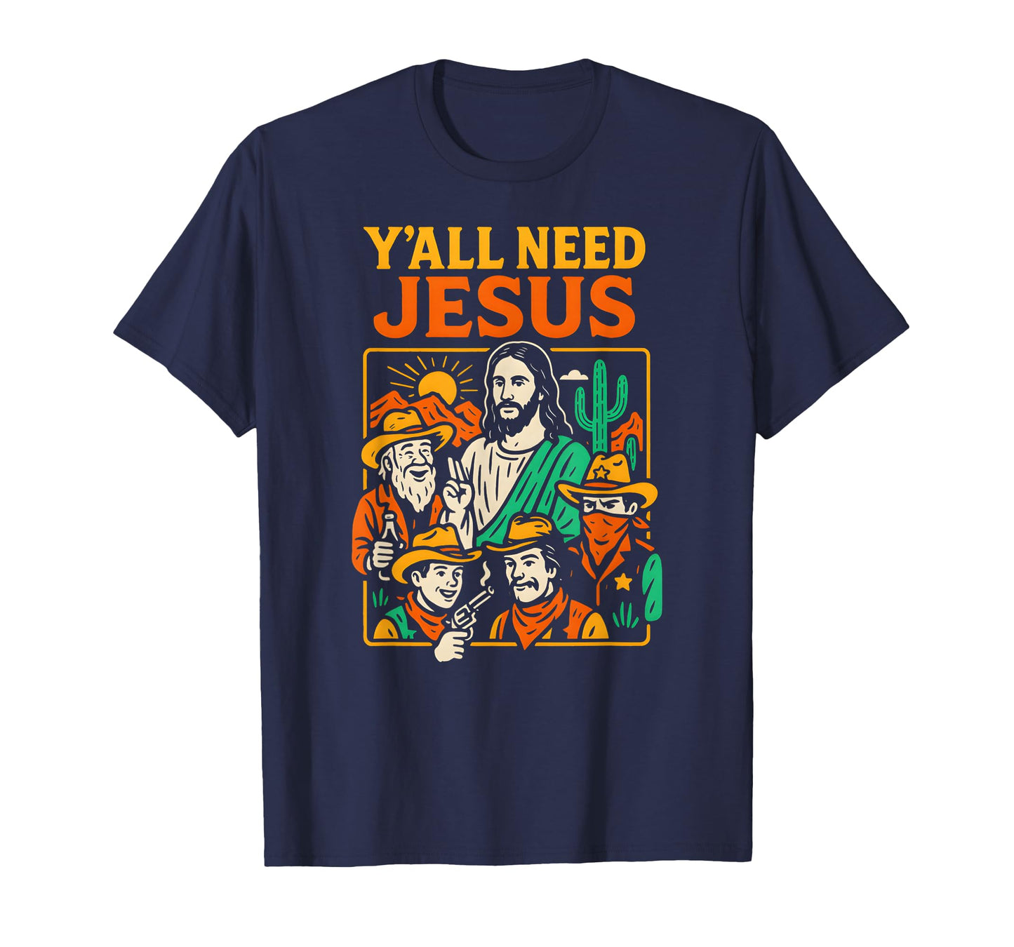 Christian Parody Yall Need Jesus Fun Womens Christian Faith T-Shirt