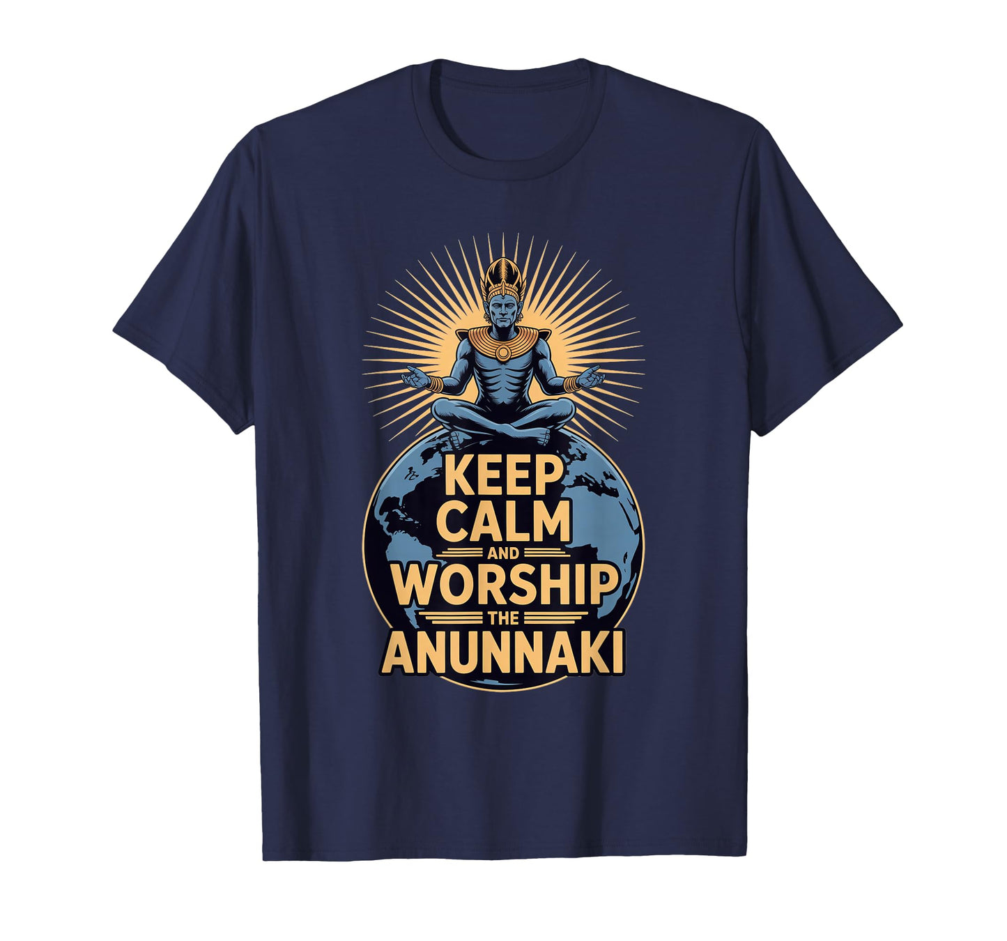 Worship The Anunnaki Calmly Enki Sumerian Ancient Gods T-Shirt