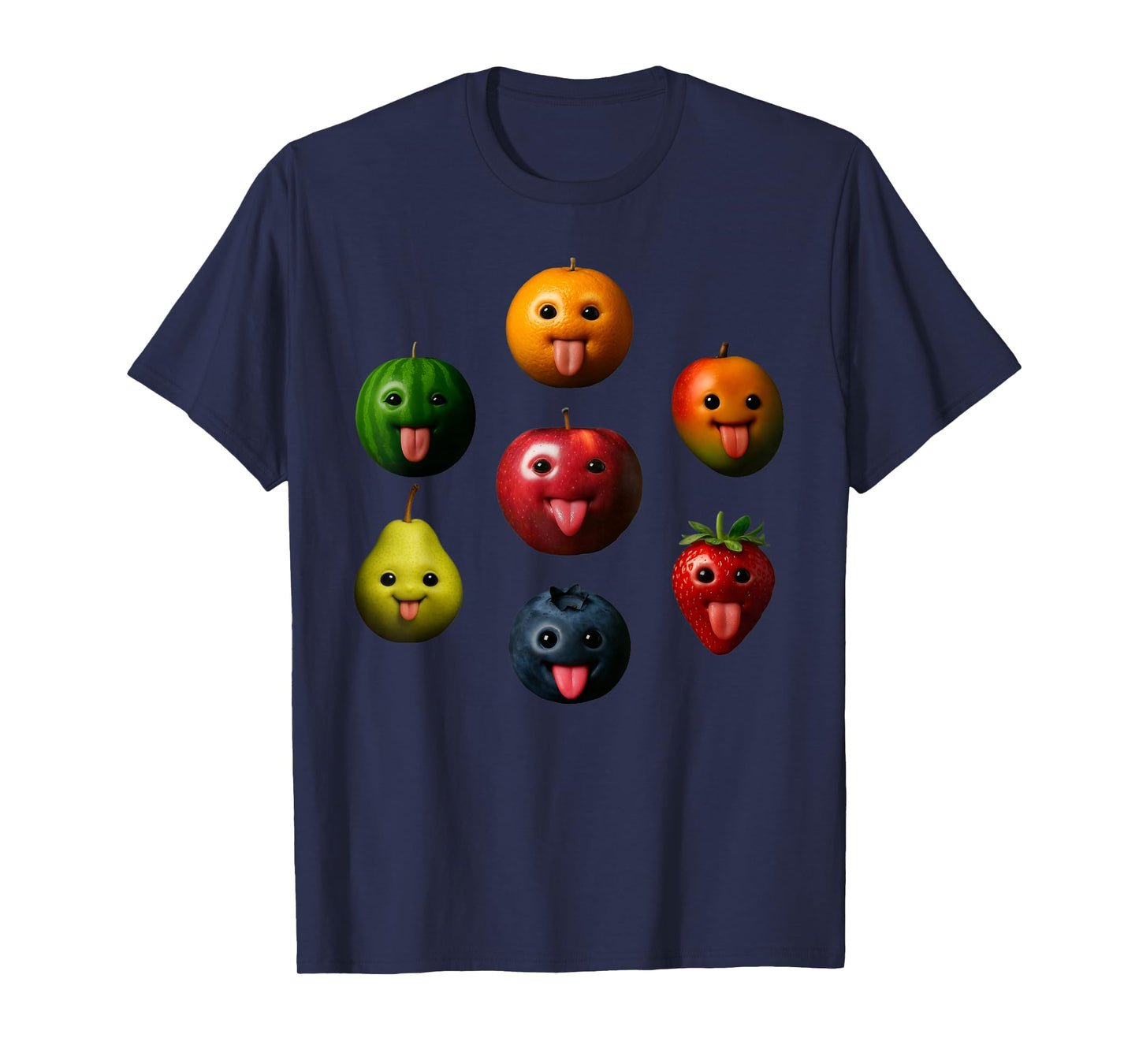 Funny Silly AI Apple gen z Meme BrainRot Humor Tongue Out T-Shirt