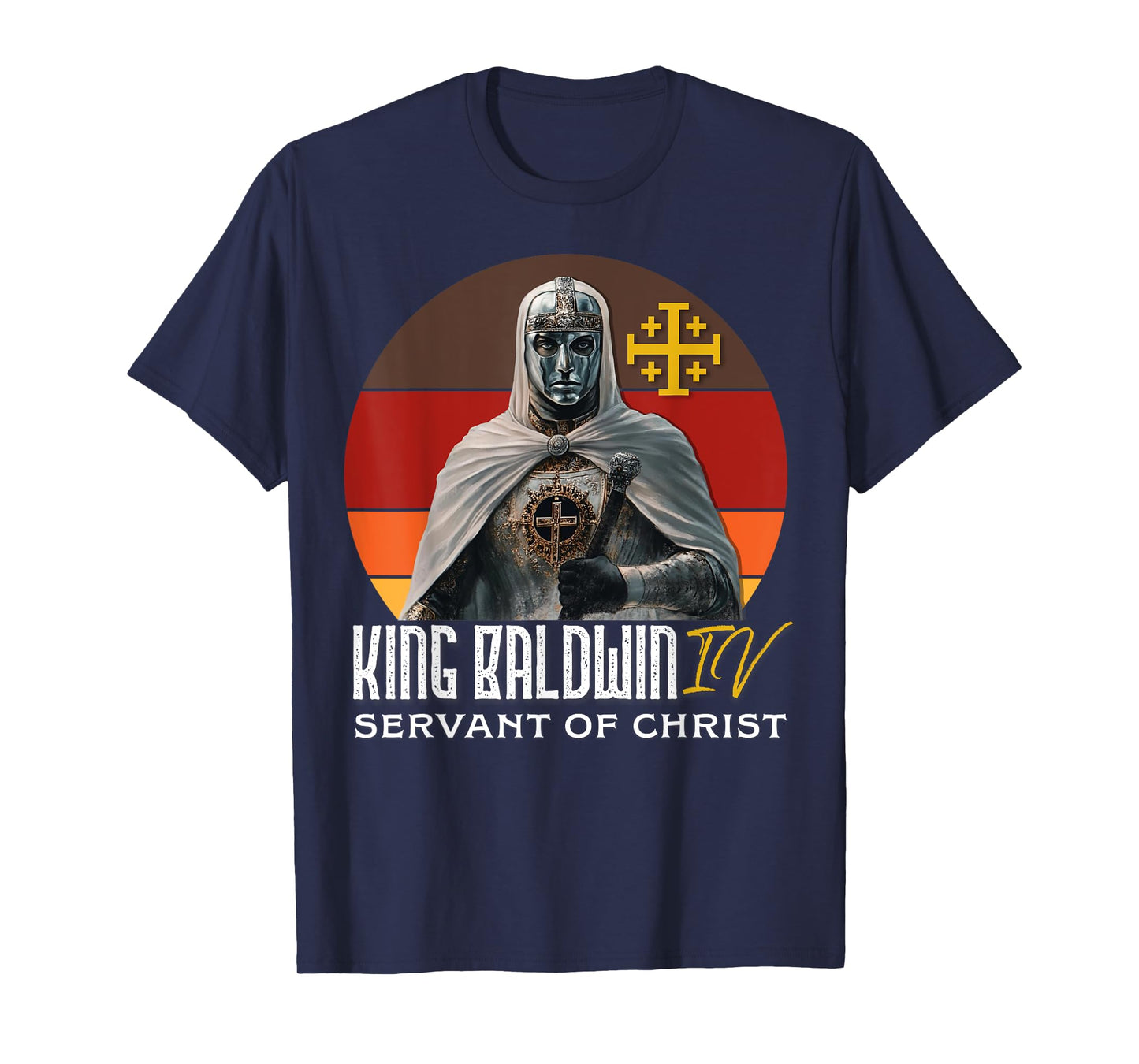 King Baldwin IV Jerusalem Cross Catholic T-Shirt