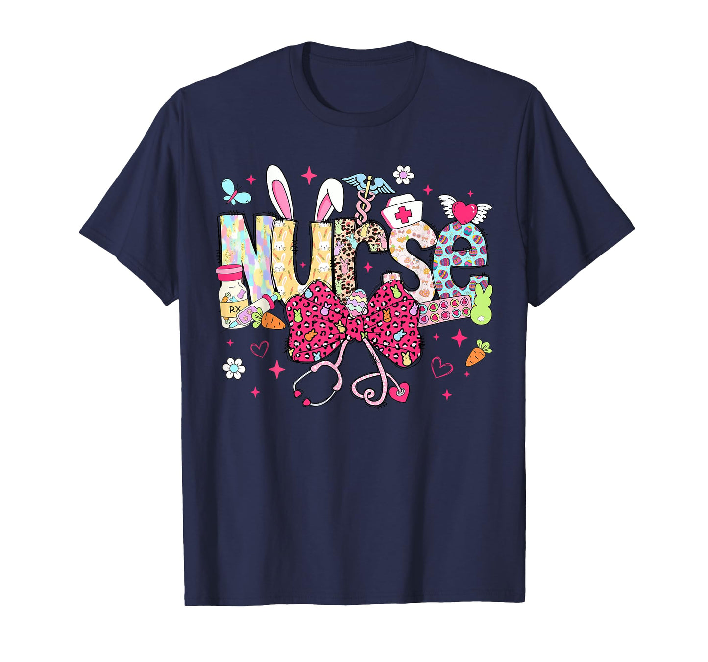 Nurse Easter Day Cute Coquette Stethoscope Nursing Easter T-Shirt