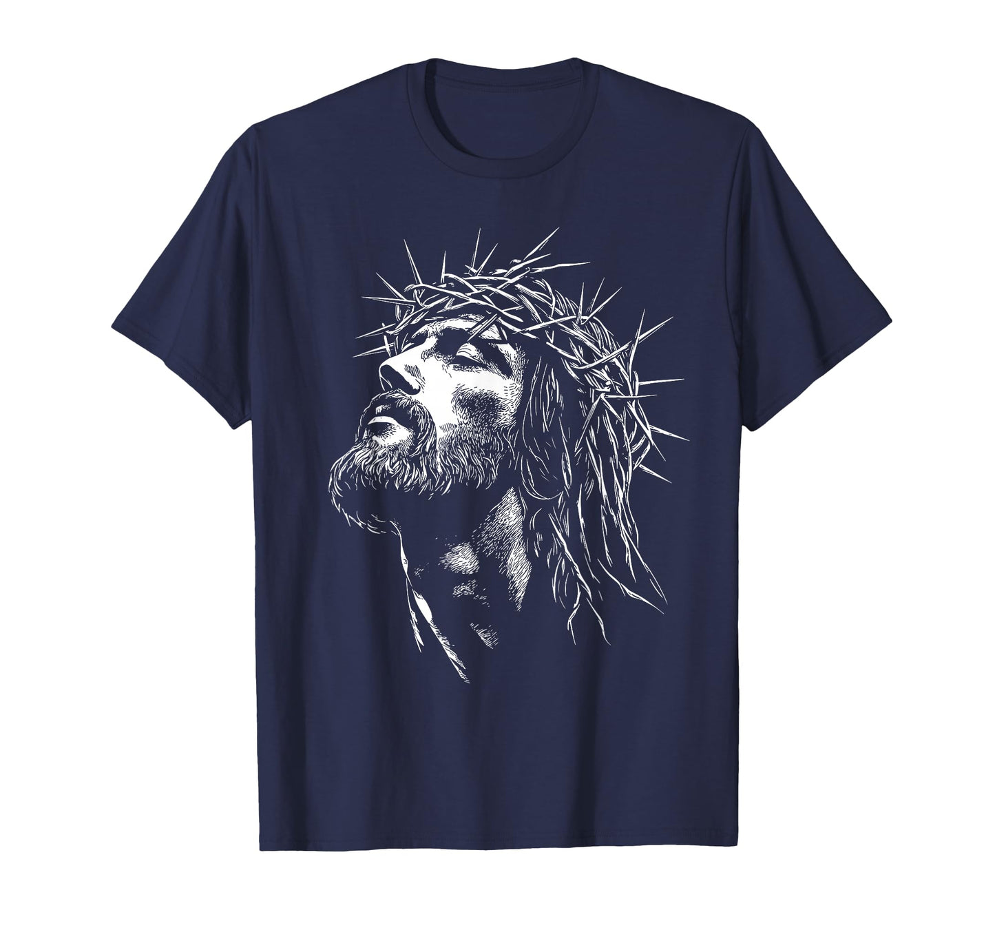 Jesus Christ with Crown of Thorns Jesus Graphic T-Shirt