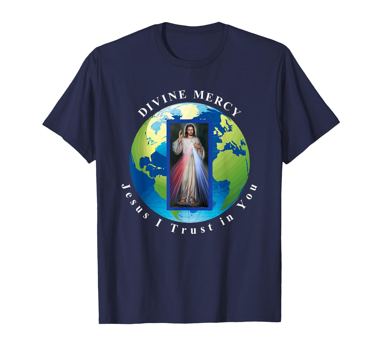 Divine Mercy World Jesus I Trust in You T-Shirt T-Shirt