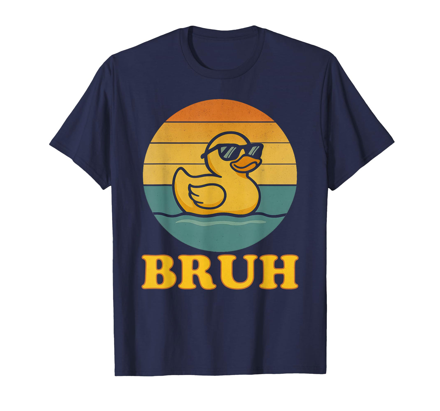 Bruh Rubber Duck Retro Rubber Ducky Funny Saying Kids Boys T-Shirt