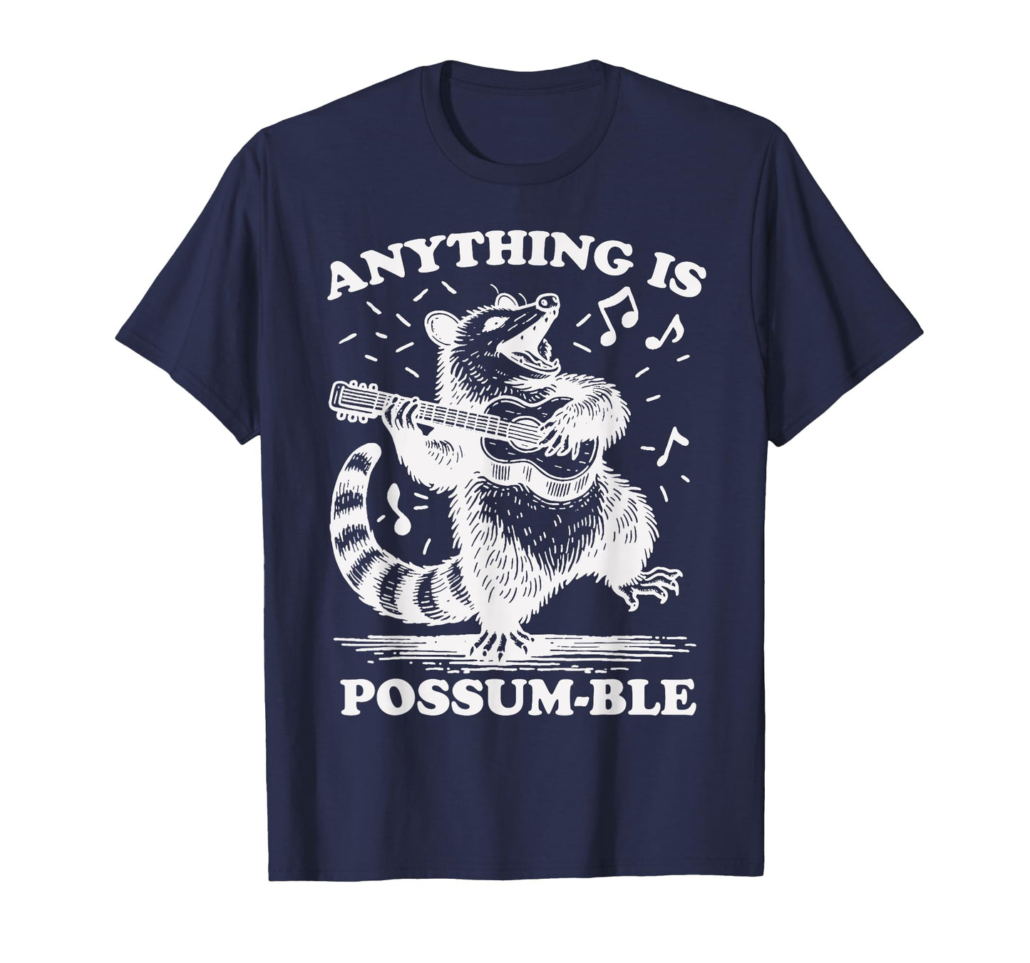 Anything Is Possum-Ble Funny Opossum Playing Ukulele T-Shirt