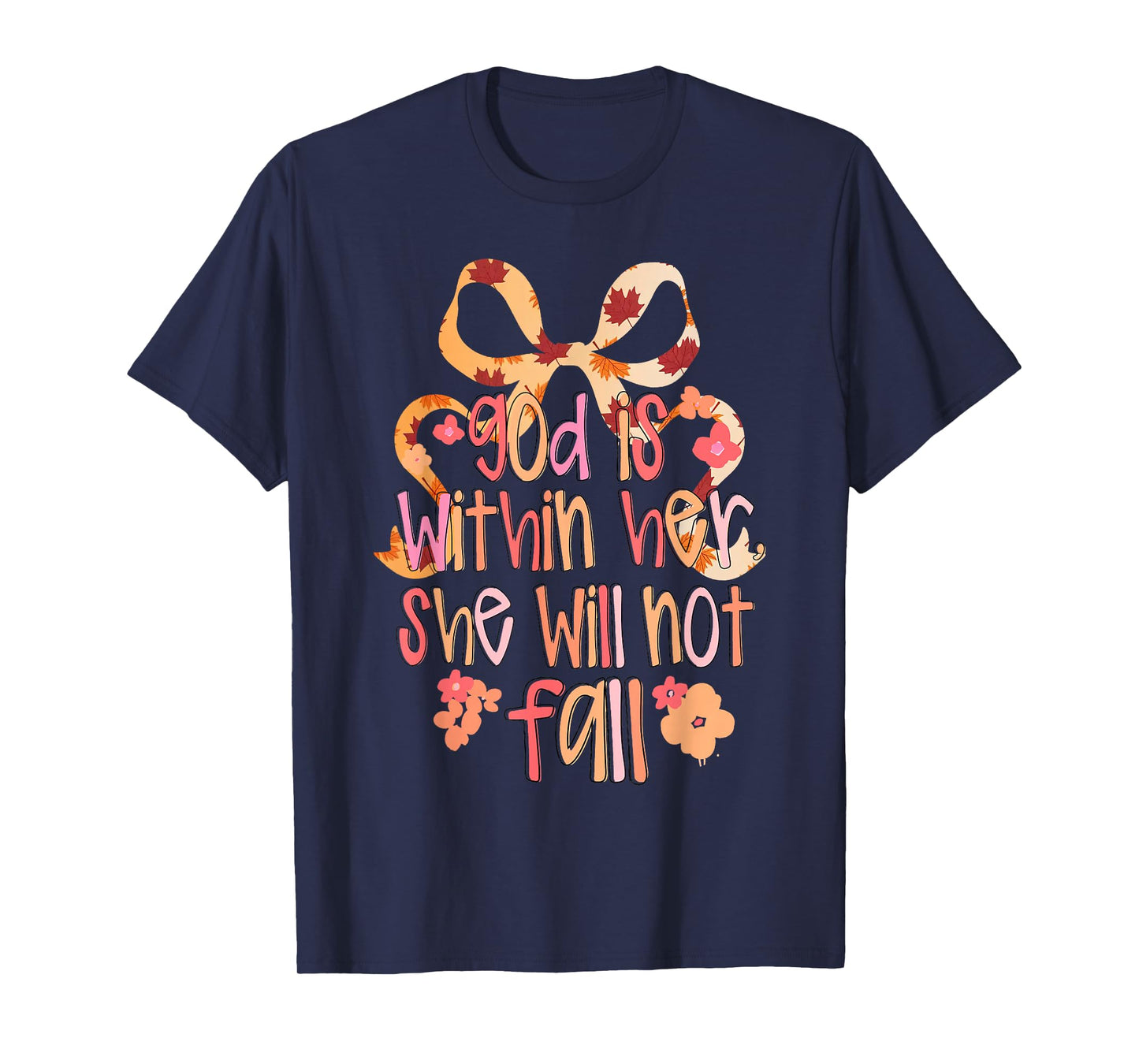 God is Within Her Christian Coquette Bible Verse T-Shirt