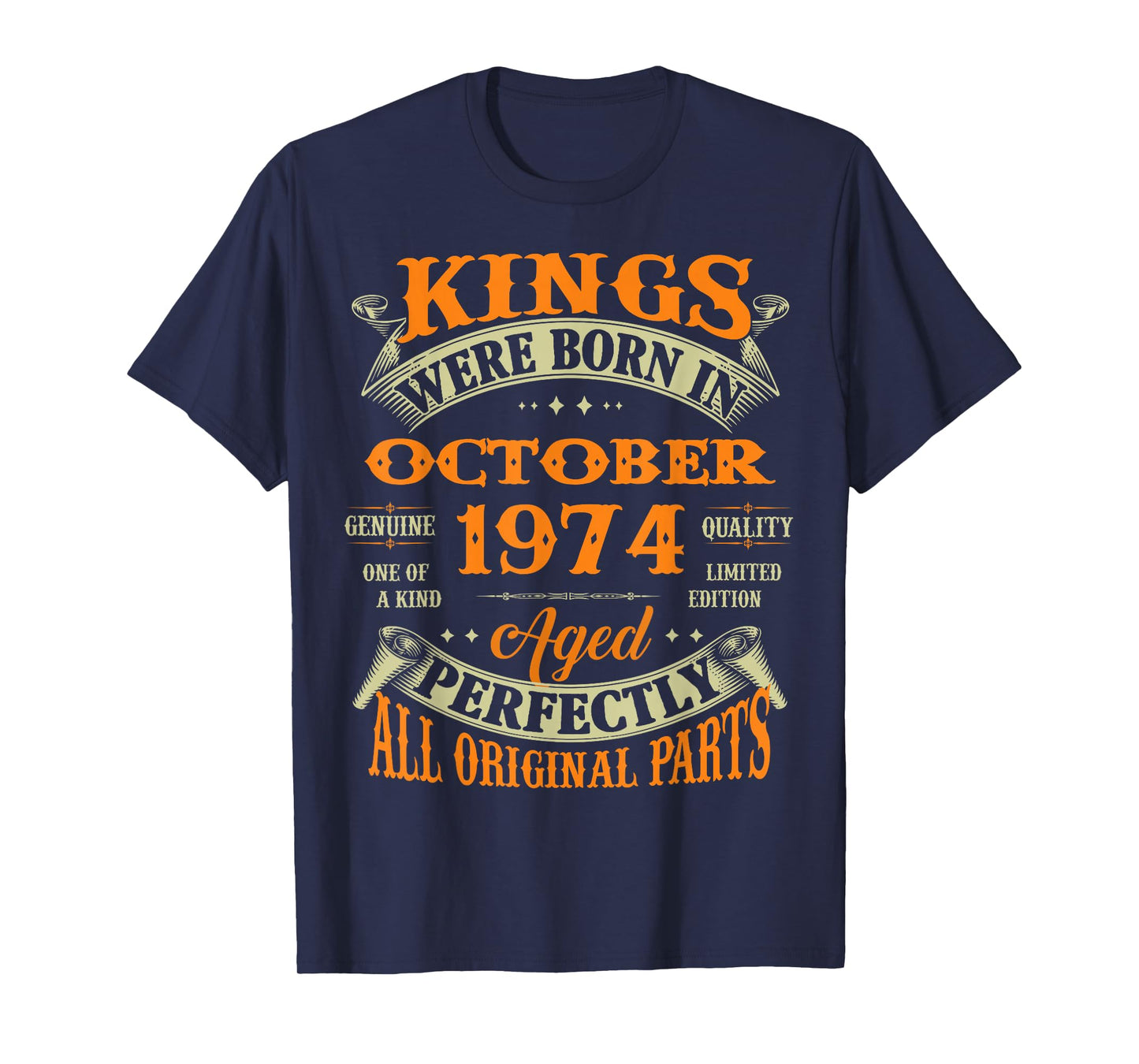 Kings Born In October 1974 51st Birthday Gift 51 Years Old T-Shirt