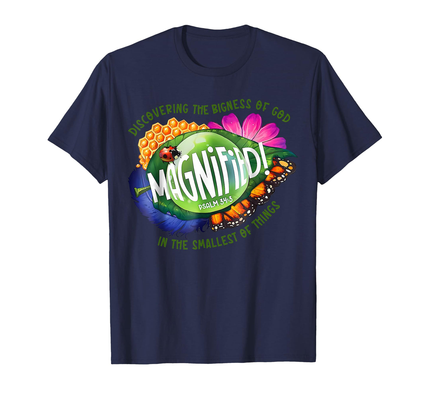 VBS 2025 Discover The bigness Of God Magnified Insect Kids T-Shirt