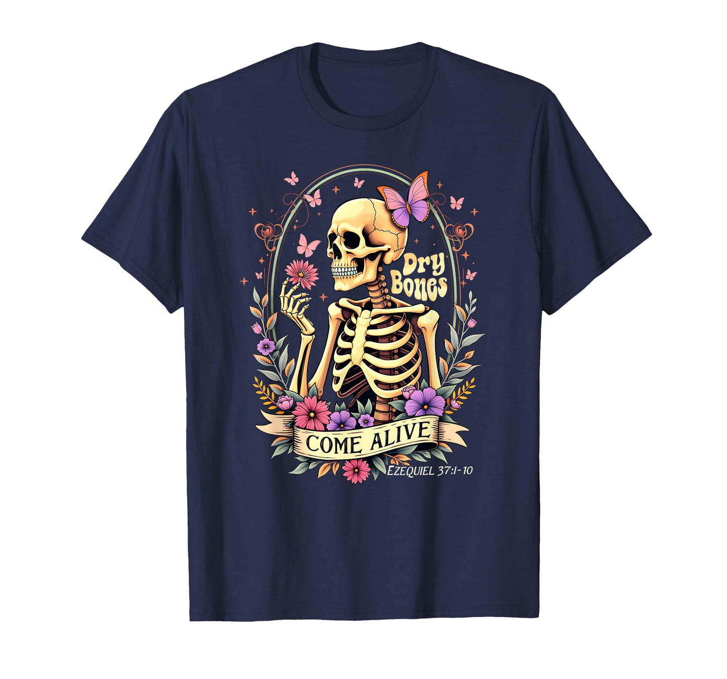 Halloween Dry Bones Come Alive Dancing Skeleton Christian T-Shirt