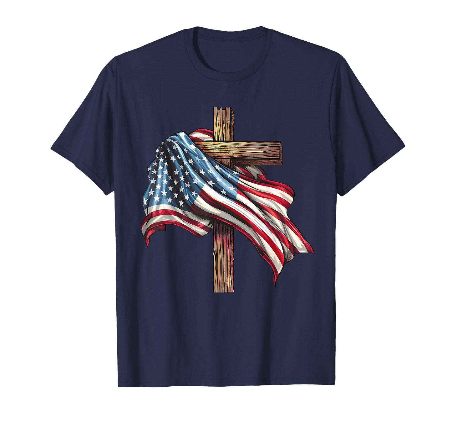 Jesus Christ Stars & Stripes American Patriotic 4th Of July T-Shirt