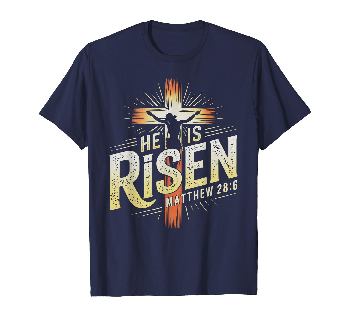 Easter Cross He Is Risen Jesus Christian Men Women Kid Youth T-Shirt