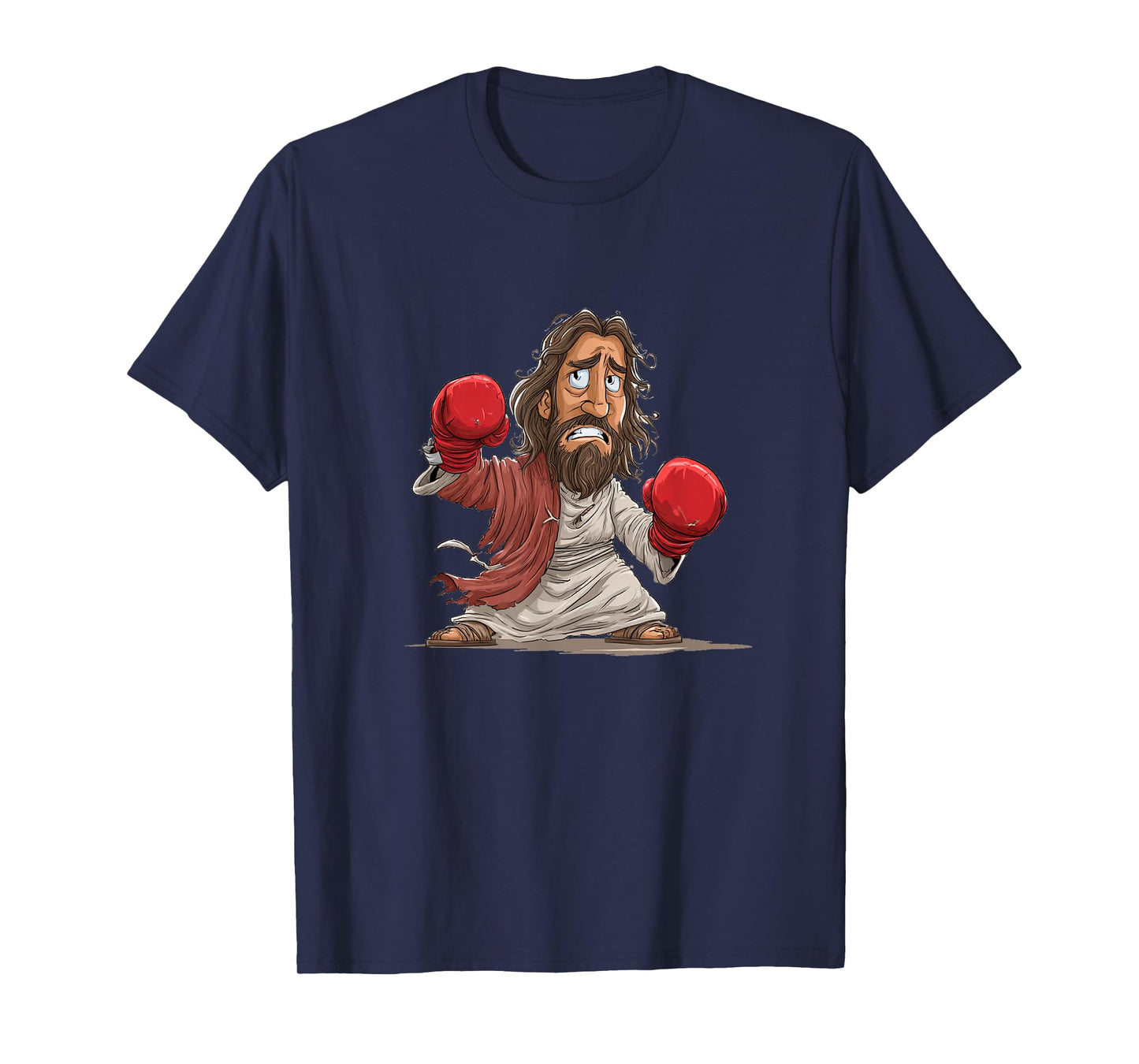 Pretty Sporty Jesus Christ with Boxing Gloves for Fight Fans T-Shirt