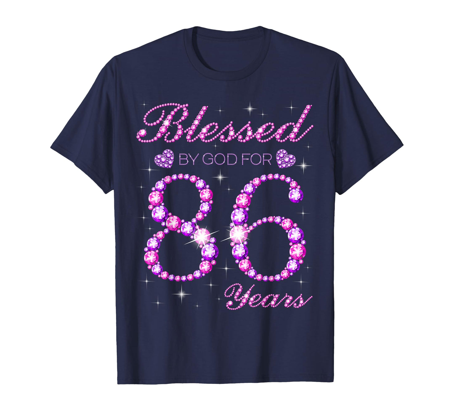 Blessed by God for 86 Years Old 86th Birthday Party T-Shirt